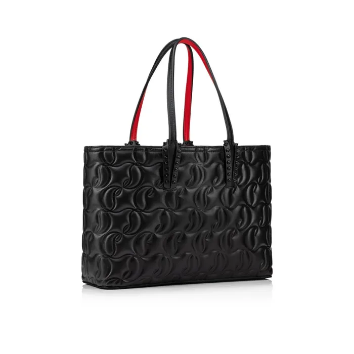 Women Cabata Small Tote Bag 8211 Nappa Leather 8211 Black Christian Louboutin Shoulder Bags