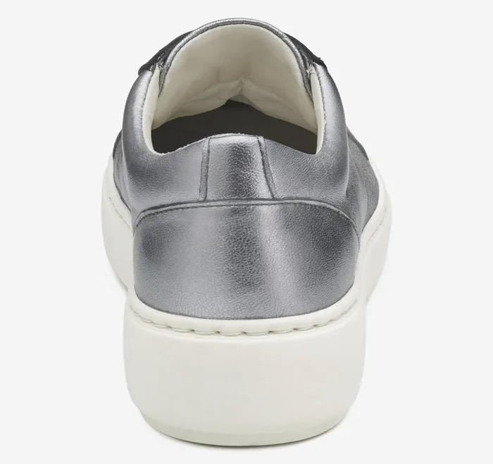 Women Cammie LaceUp Pewter Metallic Glove Leather Women8217s Shoes Johnston and Murphy
