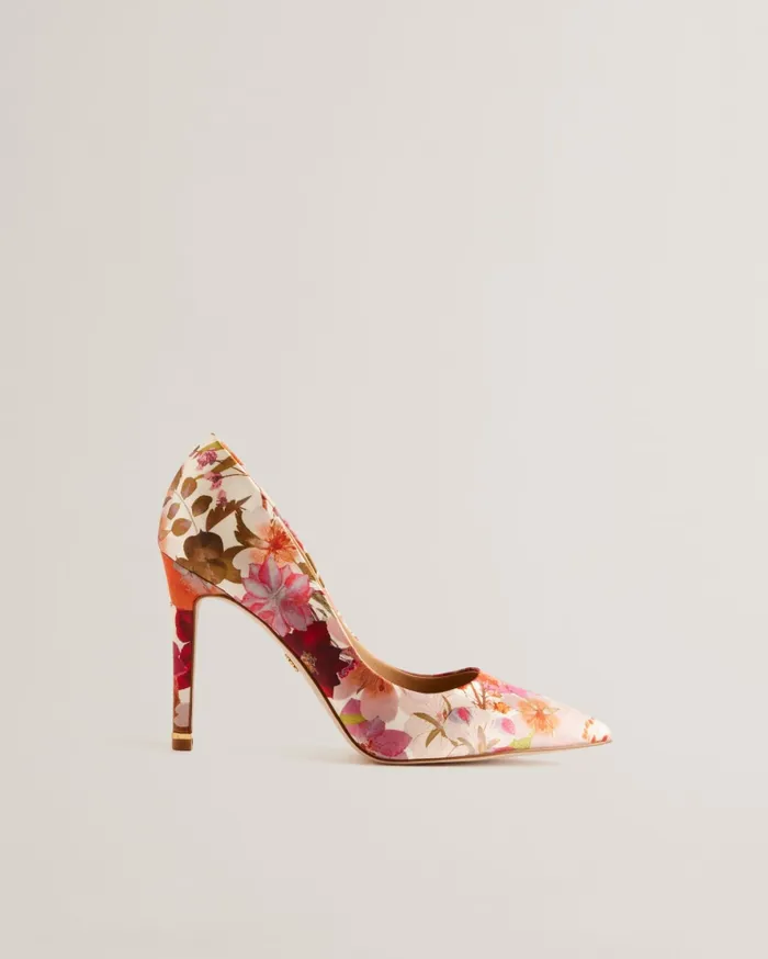 Women CARAI 8211 Floral Print Satin Court Heels Multicoloured Ted Baker Heels