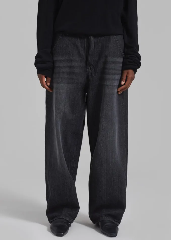 Women Charleston Oversized Jeans 8211 Grey The Frankie Shop Bottoms