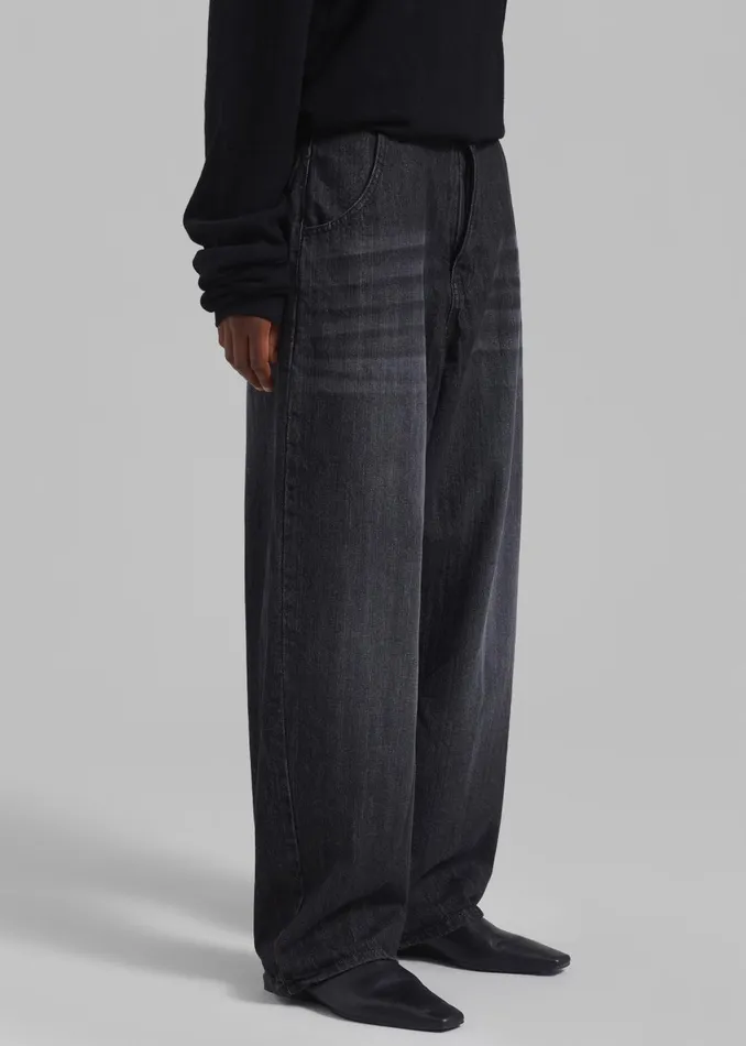 Women Charleston Oversized Jeans 8211 Grey The Frankie Shop Bottoms