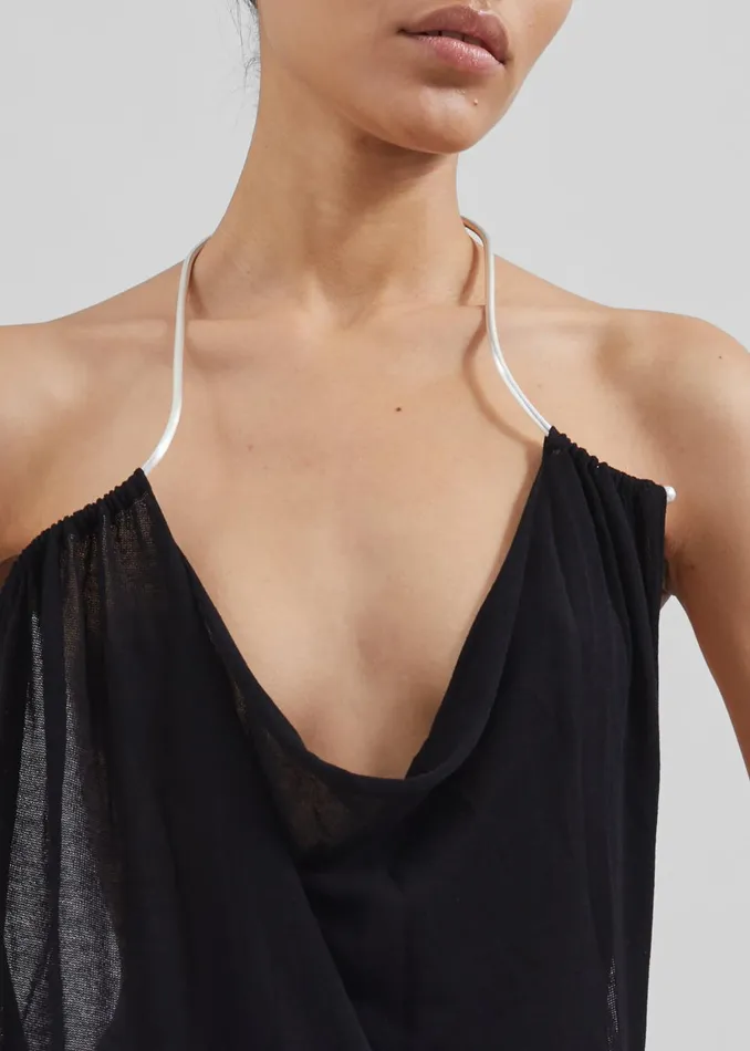 Women Christopher Esber Petra Knit Necklace Dress 8211 Black The Frankie Shop Dresses