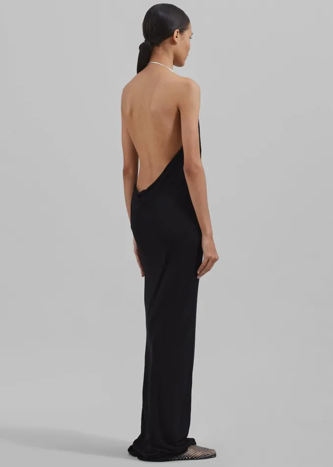 Women Christopher Esber Petra Knit Necklace Dress 8211 Black The Frankie Shop Dresses