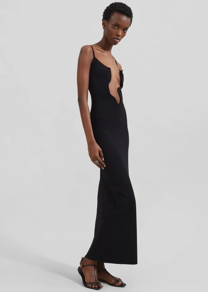 Women Christopher Esber Salacia Wire Column Dress 8211 Black The Frankie Shop Dresses