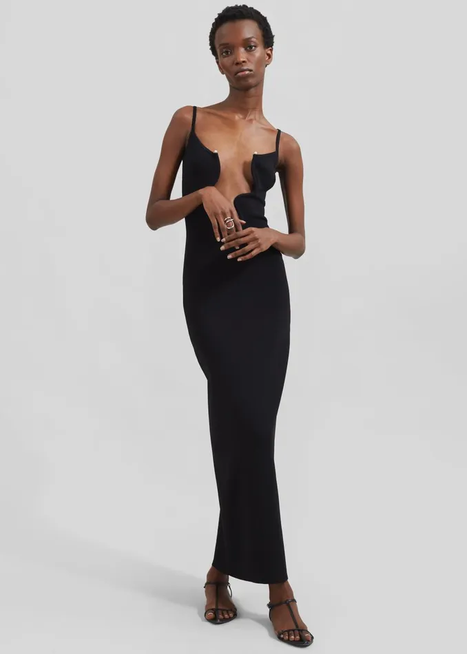 Women Christopher Esber Salacia Wire Column Dress 8211 Black The Frankie Shop Dresses