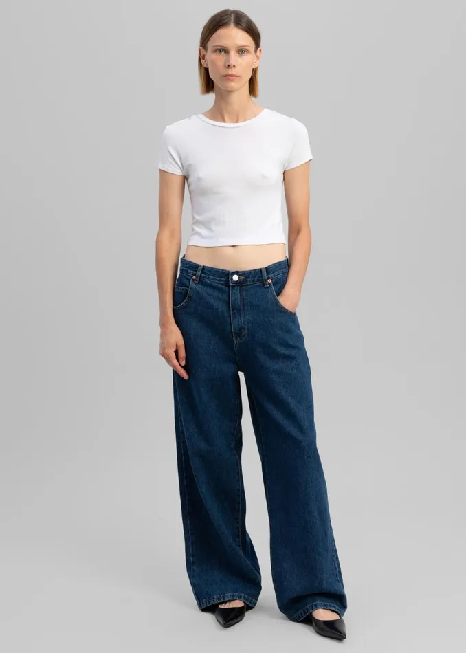Women Clemmie Jeans 8211 Dark Indigo The Frankie Shop Bottoms