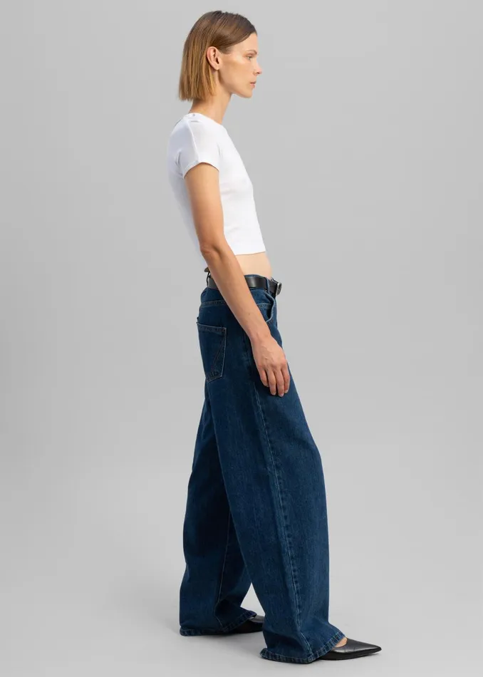 Women Clemmie Jeans 8211 Dark Indigo The Frankie Shop Bottoms