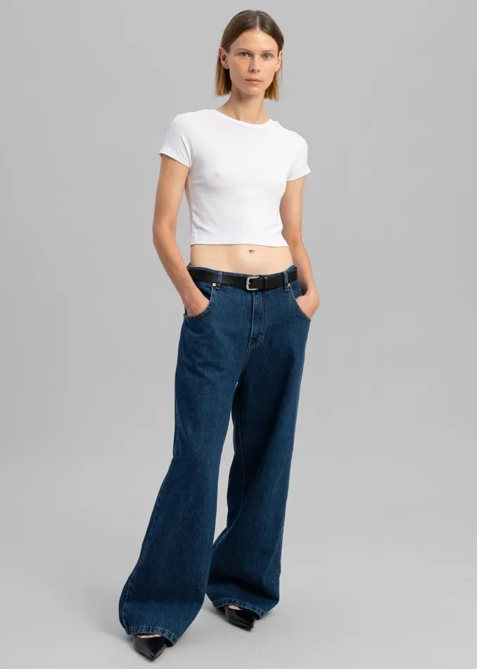 Women Clemmie Jeans 8211 Dark Indigo The Frankie Shop Bottoms