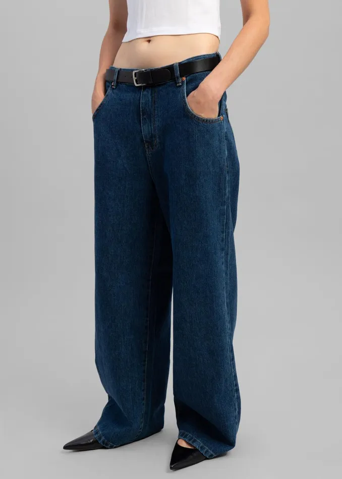 Women Clemmie Jeans 8211 Dark Indigo The Frankie Shop Bottoms