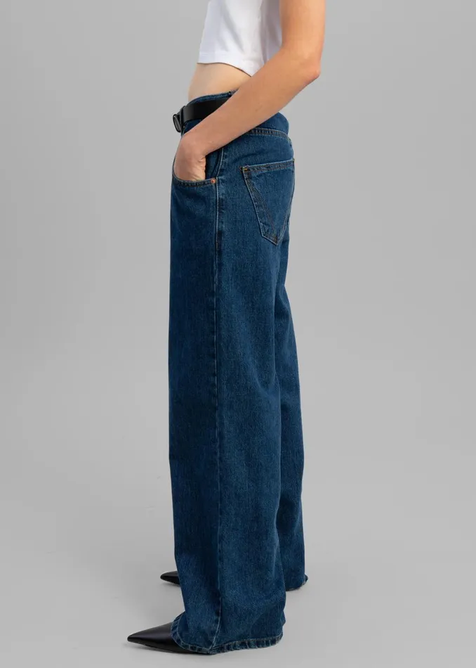 Women Clemmie Jeans 8211 Dark Indigo The Frankie Shop Bottoms