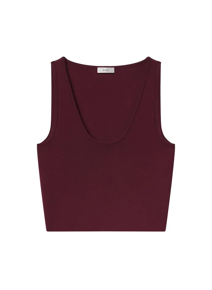 Women Cleo Compact Knit Top Mulberry ALC Tops