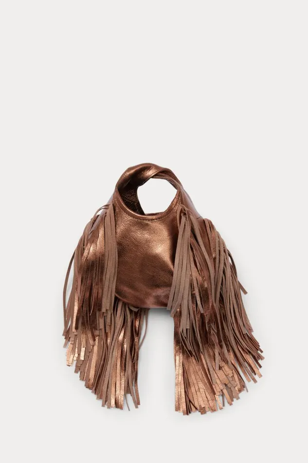 Women Clutches Handbags Crossbody Rachel Comey Tiny Harley Fringe Bronze