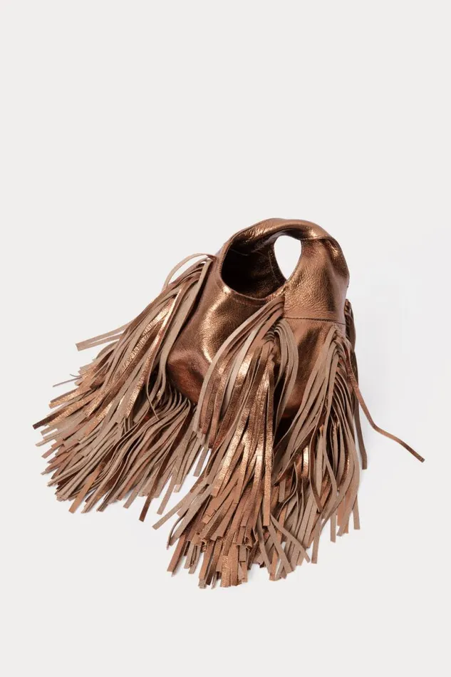 Women Clutches Handbags Crossbody Rachel Comey Tiny Harley Fringe Bronze