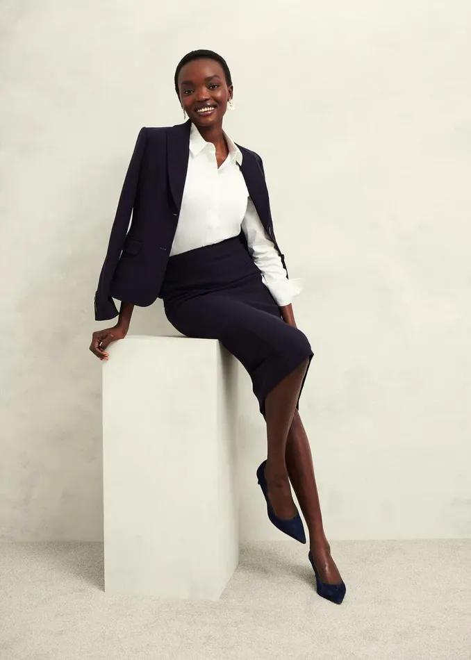 Women Coats and Jackets Hobbs Aly Jacket Navy