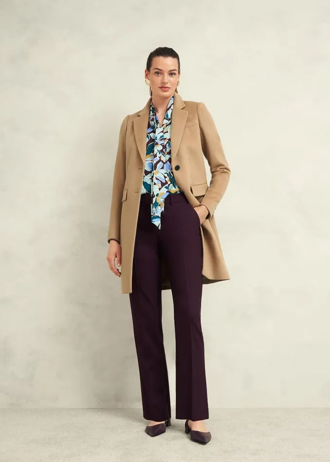 Women Coats and Jackets Hobbs Cavendish Wool Coat Hobbs Camel