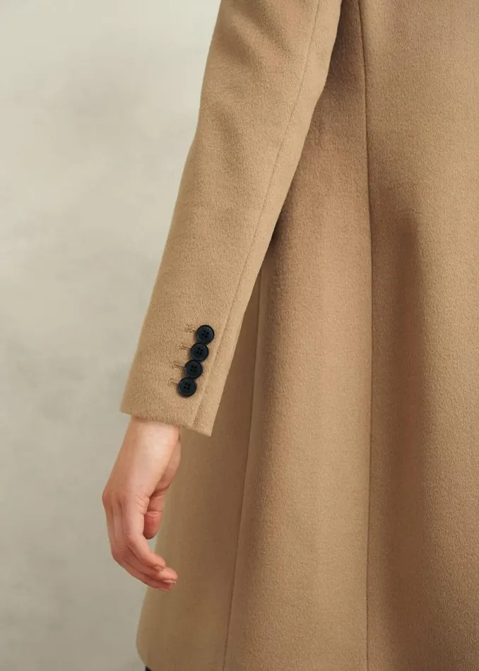 Women Coats and Jackets Hobbs Cavendish Wool Coat Hobbs Camel
