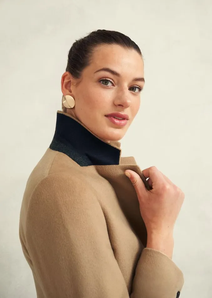 Women Coats and Jackets Hobbs Cavendish Wool Coat Hobbs Camel