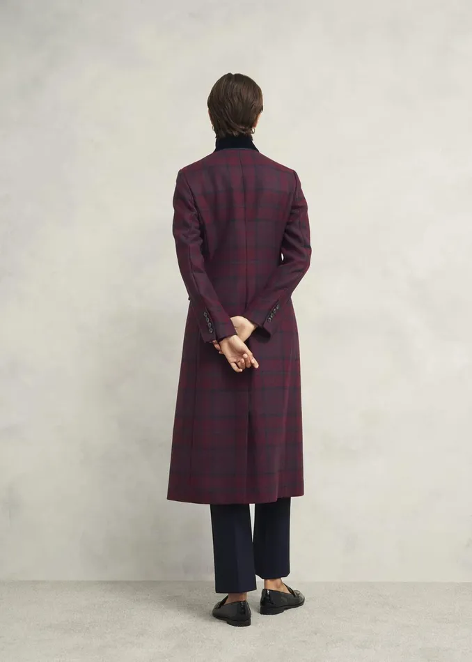 Women Coats and Jackets Hobbs Patricia Wool Blend Coat Pink Multi