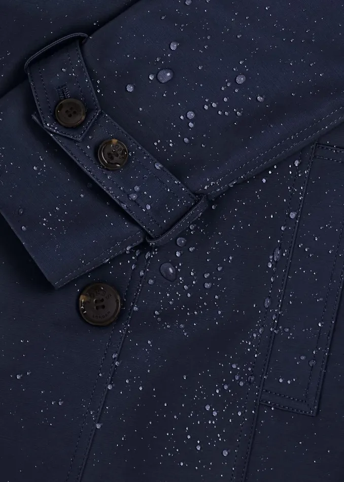 Women Coats and Jackets Hobbs Saskia Water Resistant Trench Coat Navy