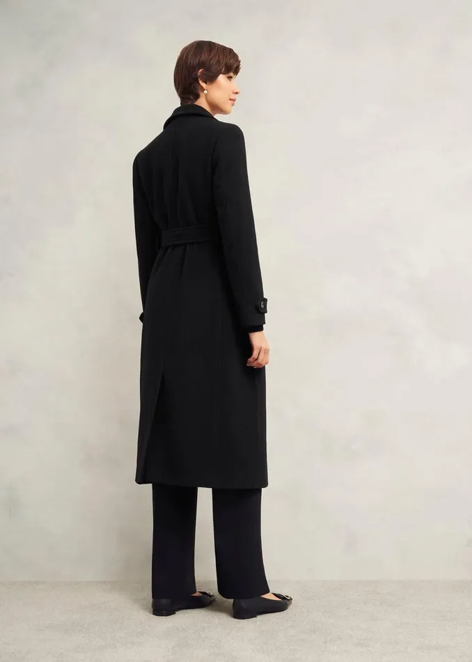 Women Coats and Jackets Hobbs Yasmina Wool Blend Coat Black