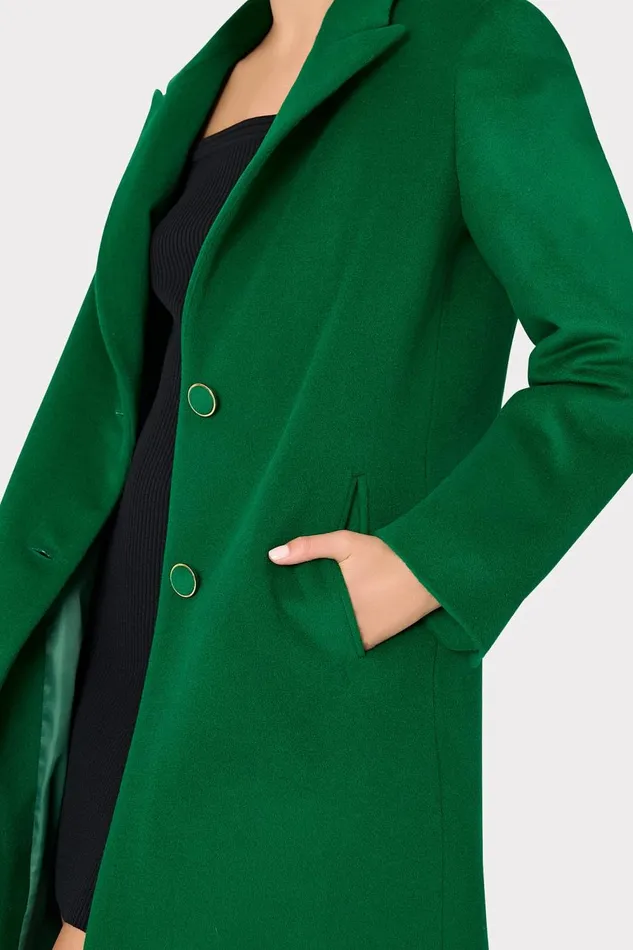 Women Coats and Jackets Milly Single Breasted Wool Coat Green Women Coats and Jackets Milly Single Breasted Wool Coat Green