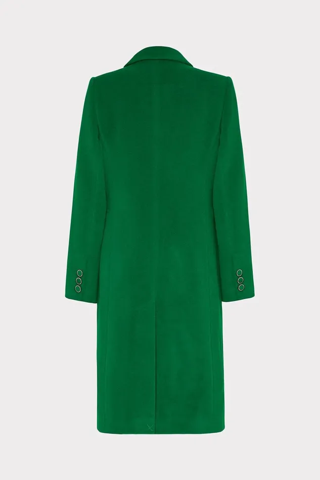 Women Coats and Jackets Milly Single Breasted Wool Coat Green Women Coats and Jackets Milly Single Breasted Wool Coat Green