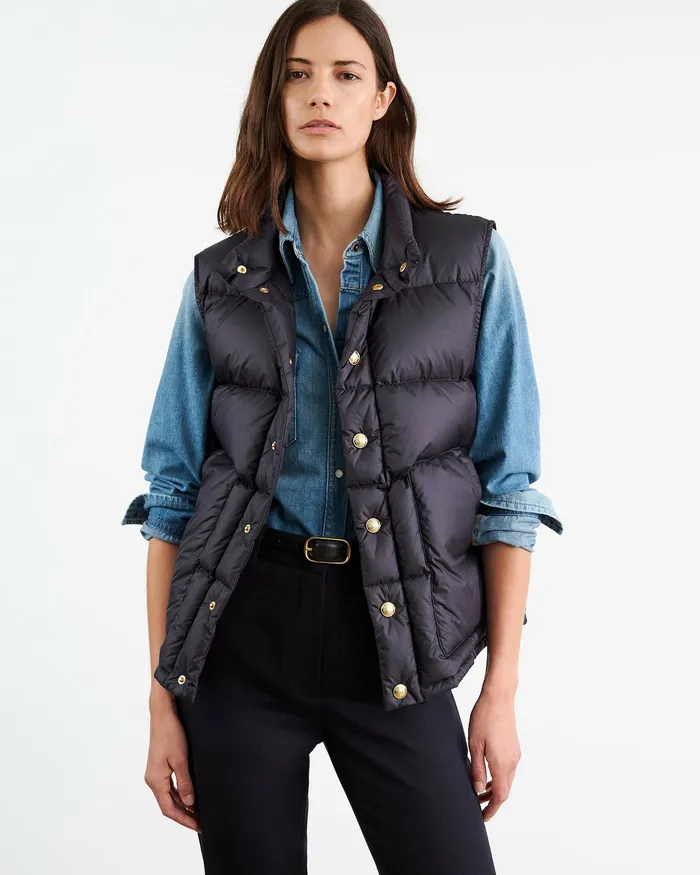 Women Coats and Outerwear Nili Lotan ELBERT VEST Midnight