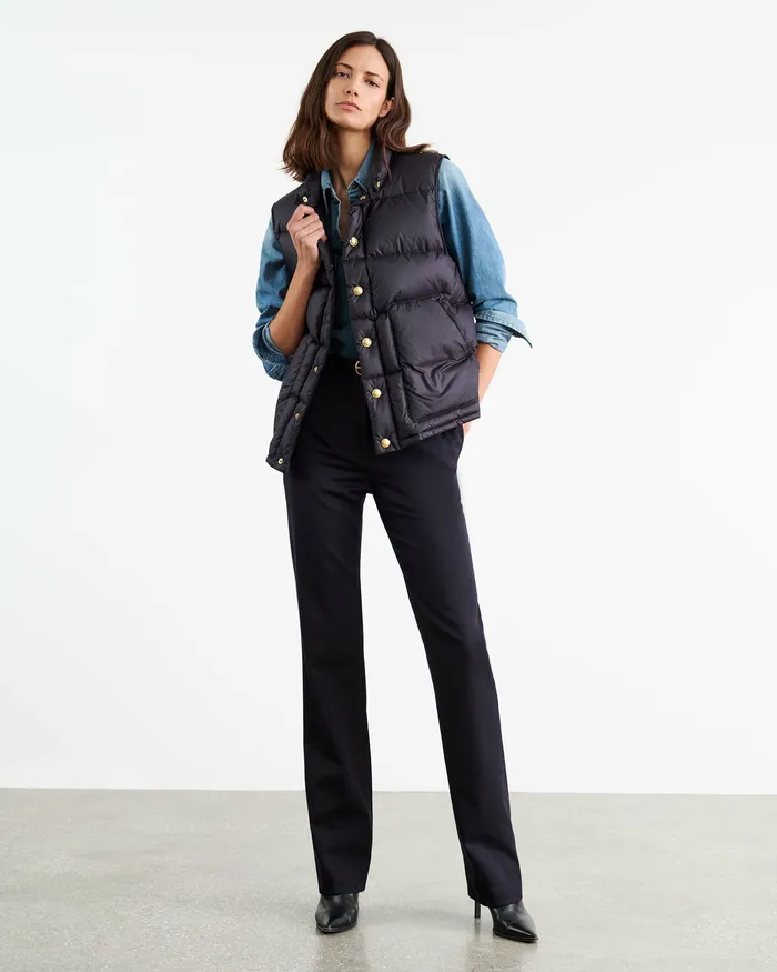 Women Coats and Outerwear Nili Lotan ELBERT VEST Midnight