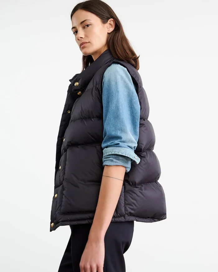 Women Coats and Outerwear Nili Lotan ELBERT VEST Midnight