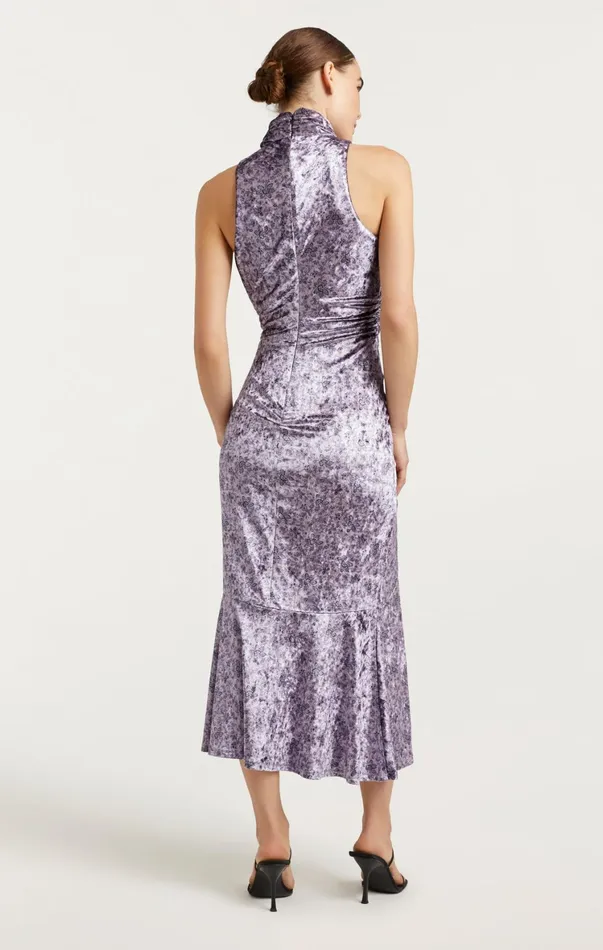 Women Cocktail and Evening Cinq Sept Butterfly Paisley Rori Dress Lilac Multi