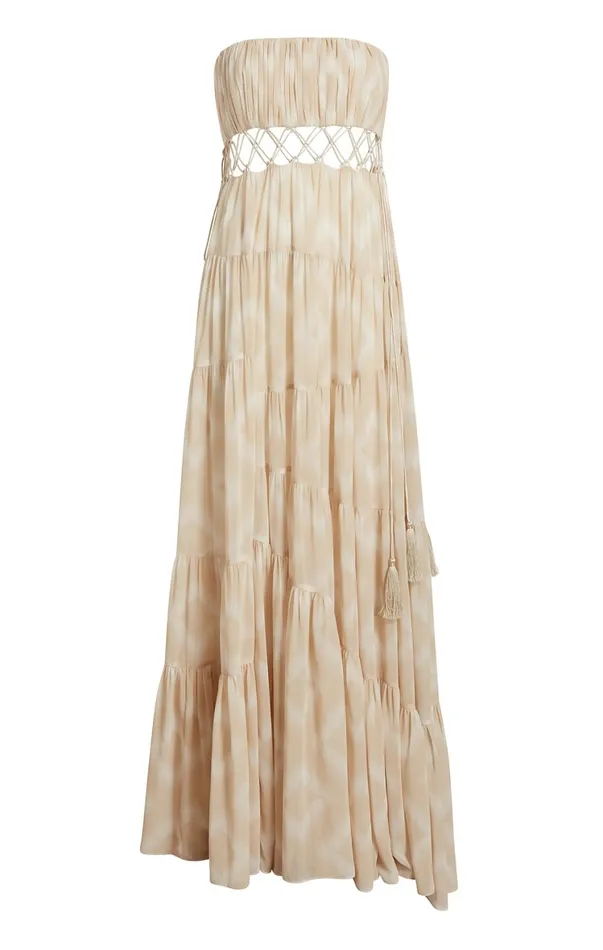 Women Cocktail and Evening Cinq Sept Cora Gown Ivoryplaster