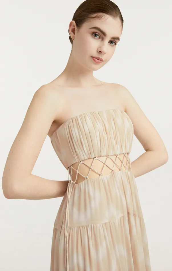 Women Cocktail and Evening Cinq Sept Cora Gown Ivoryplaster