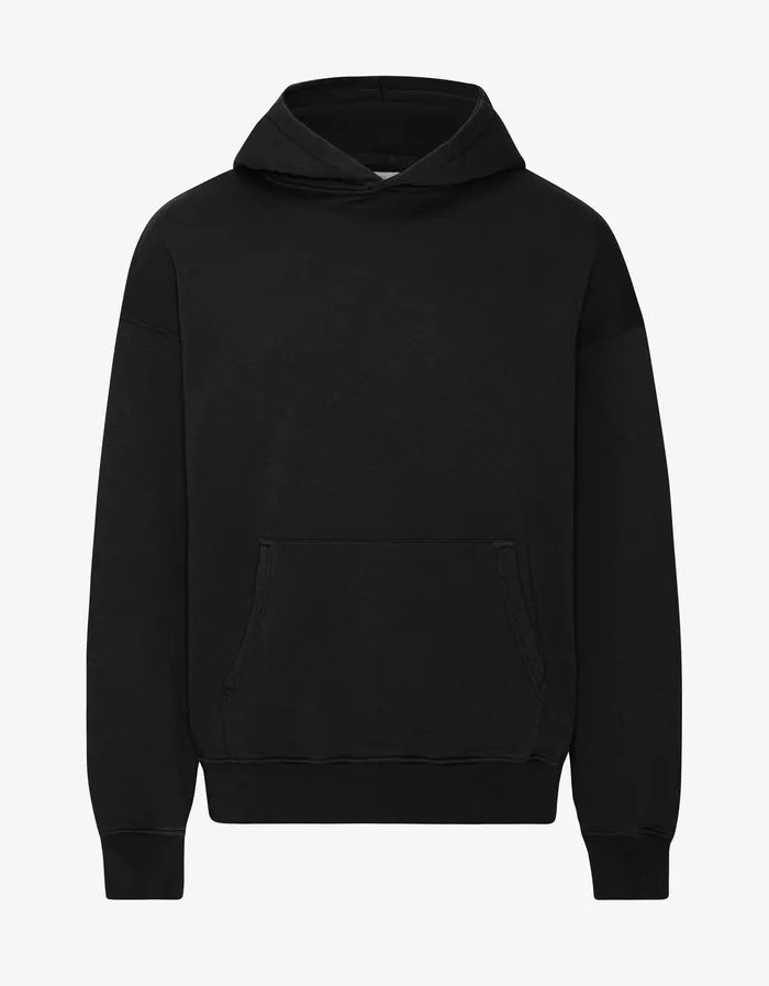Women Colorfulstandard Organic Oversized Hood 8211 Deep Black Hoodies