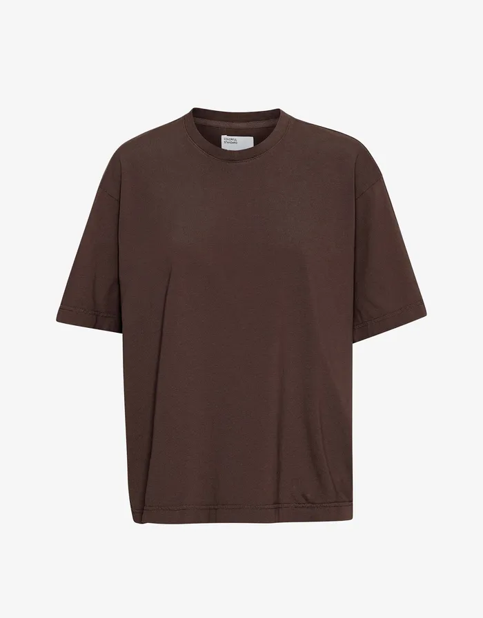 Women Colorfulstandard Oversized Organic TShirt 8211 Coffee Brown TShirts