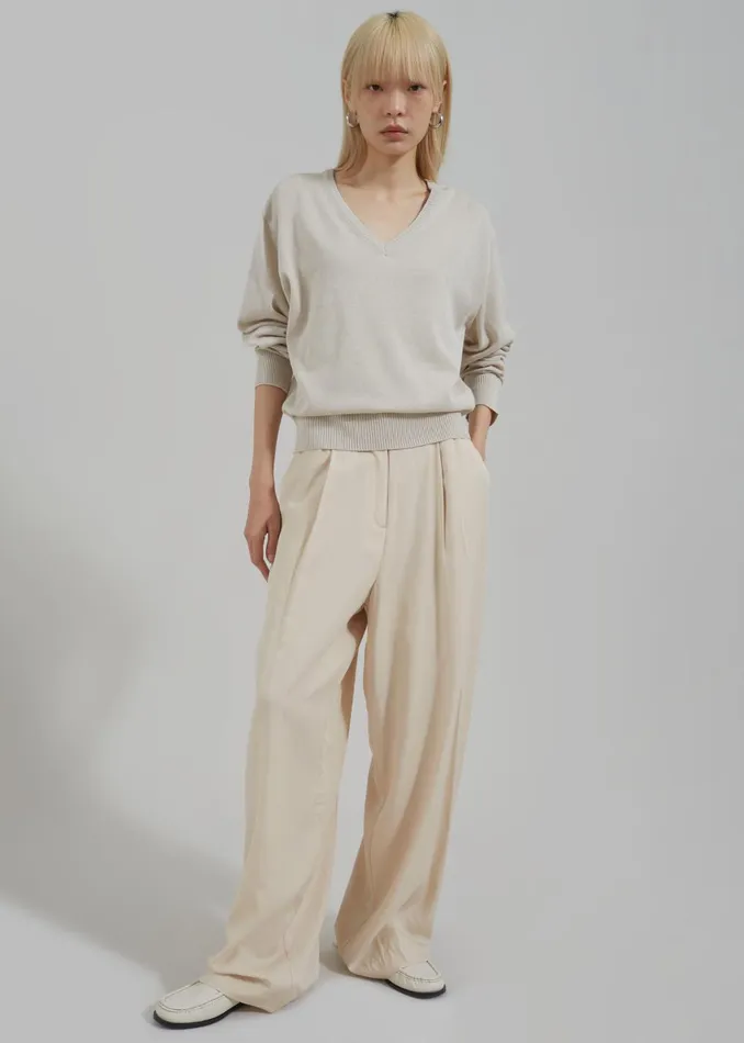 Women Colyn Trousers 8211 Beige The Frankie Shop Bottoms