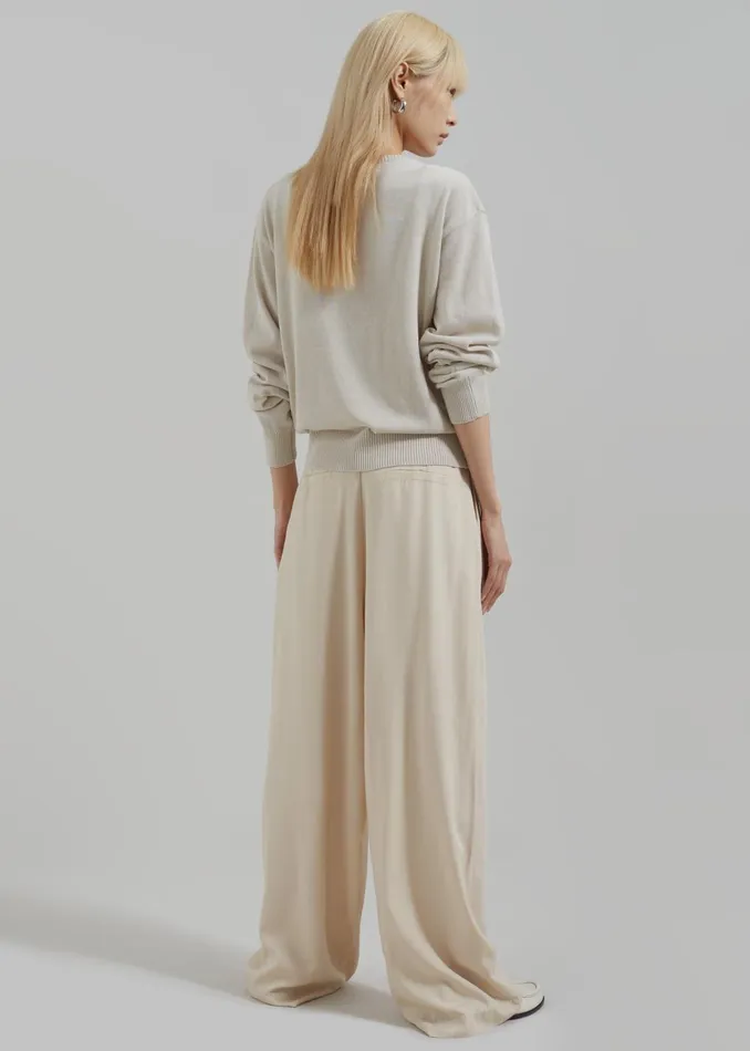 Women Colyn Trousers 8211 Beige The Frankie Shop Bottoms