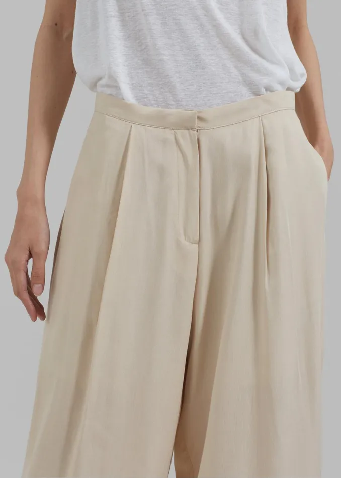 Women Colyn Trousers 8211 Beige The Frankie Shop Bottoms