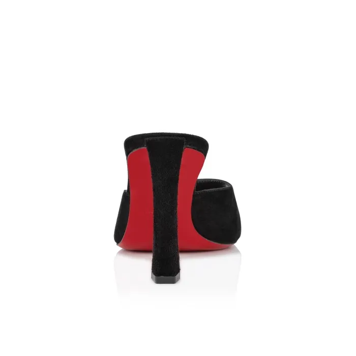 Women Condora Mule 85 Mm Mules 8211 Veau Velours 8211 Black Christian Louboutin Sandals and Slides