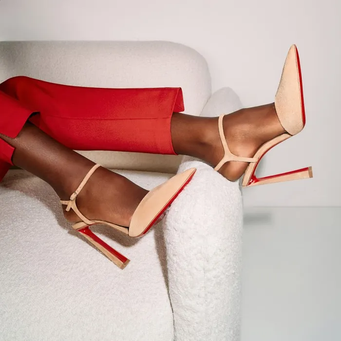 Women Condora Riviera 100 Mm Pumps 8211 Veau Velours 8211 Lionne Christian Louboutin Pumps