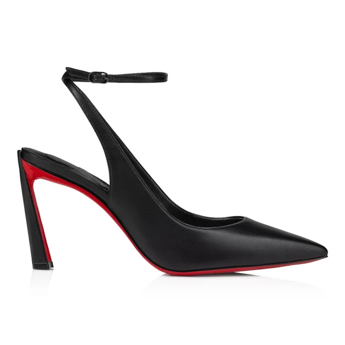 Women Condora Strap 85mm Strappy Pumps 8211 Nappa Leather 8211 Black Christian Louboutin Pumps
