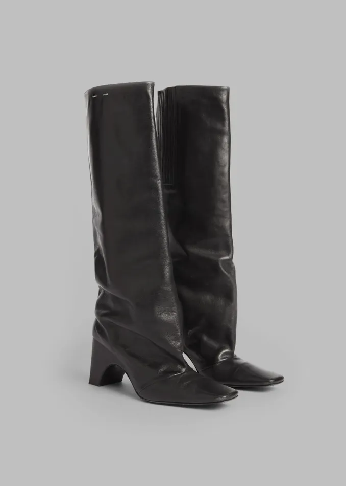 Women Coperni Bridge Leather Boots 8211 Black The Frankie Shop
