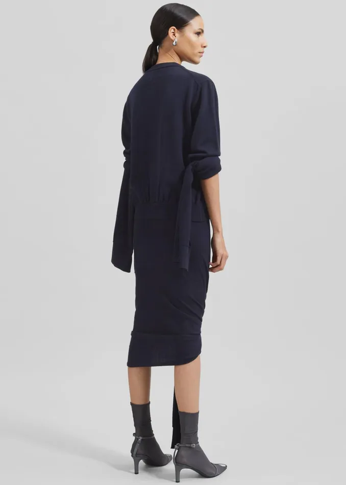 Women Coperni Knotted Bottom Skirt 8211 Blue The Frankie Shop Bottoms
