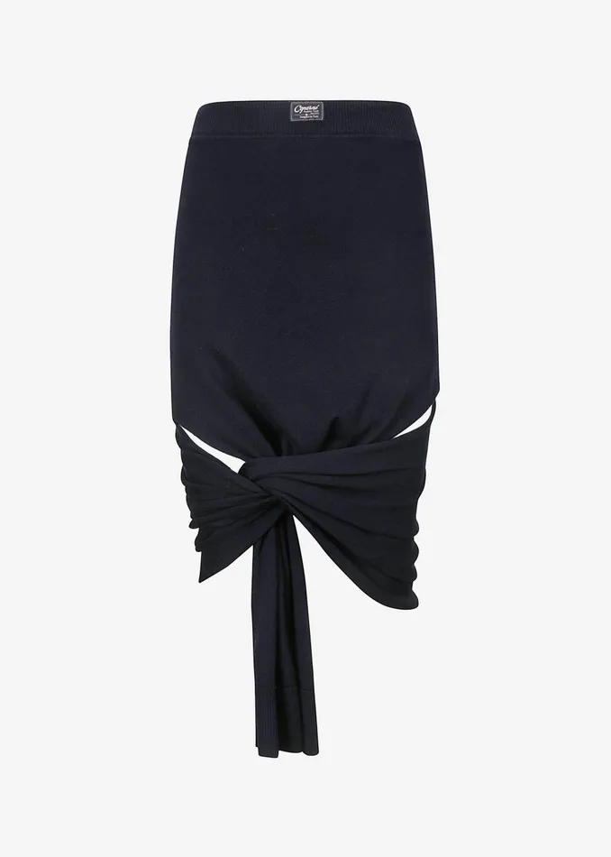 Women Coperni Knotted Bottom Skirt 8211 Blue The Frankie Shop Bottoms