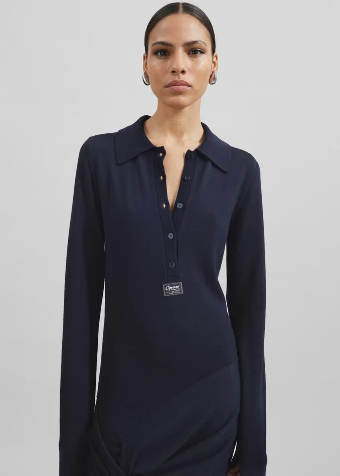 Women Coperni Knotted Sleeved Dress 8211 Blue The Frankie Shop Dresses
