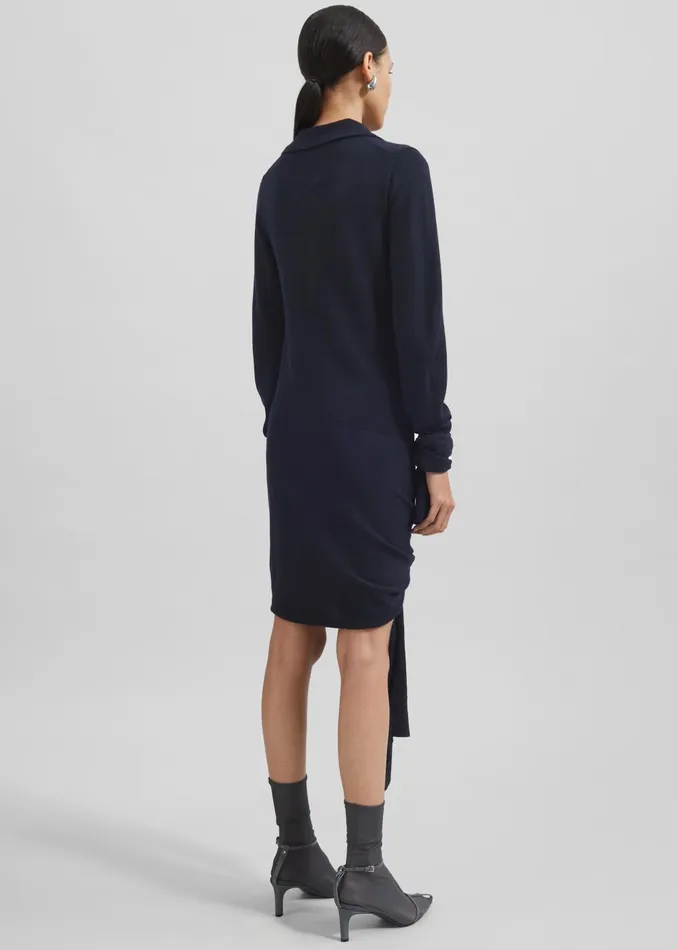 Women Coperni Knotted Sleeved Dress 8211 Blue The Frankie Shop Dresses