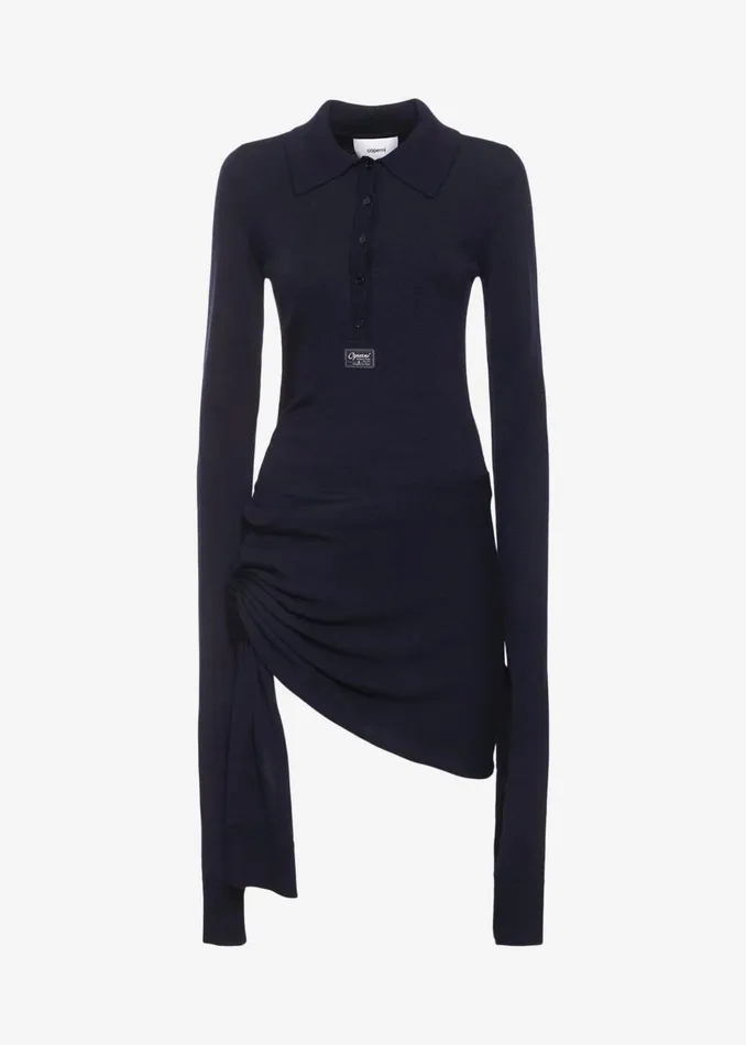 Women Coperni Knotted Sleeved Dress 8211 Blue The Frankie Shop Dresses