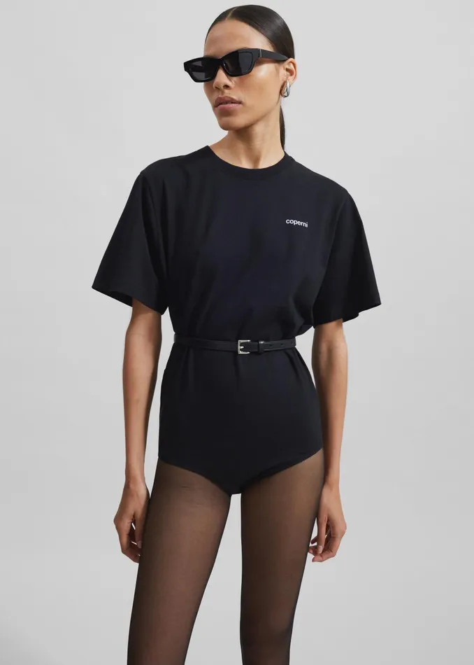 Women Coperni TShirt Bodysuit 8211 Black The Frankie Shop Tops