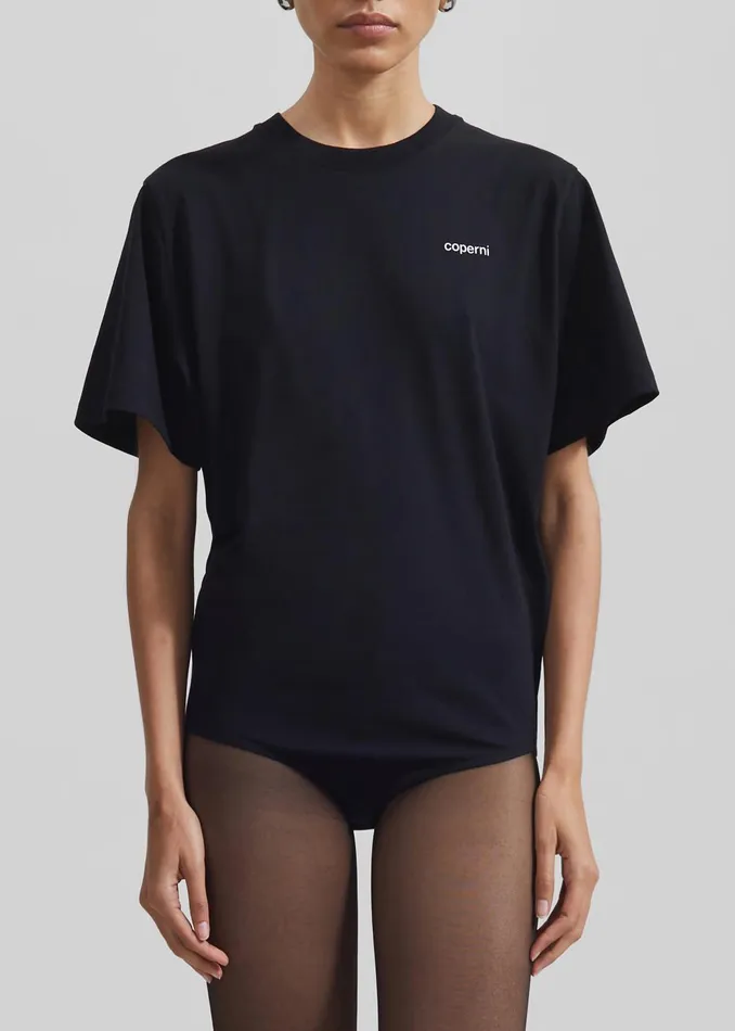 Women Coperni TShirt Bodysuit 8211 Black The Frankie Shop Tops