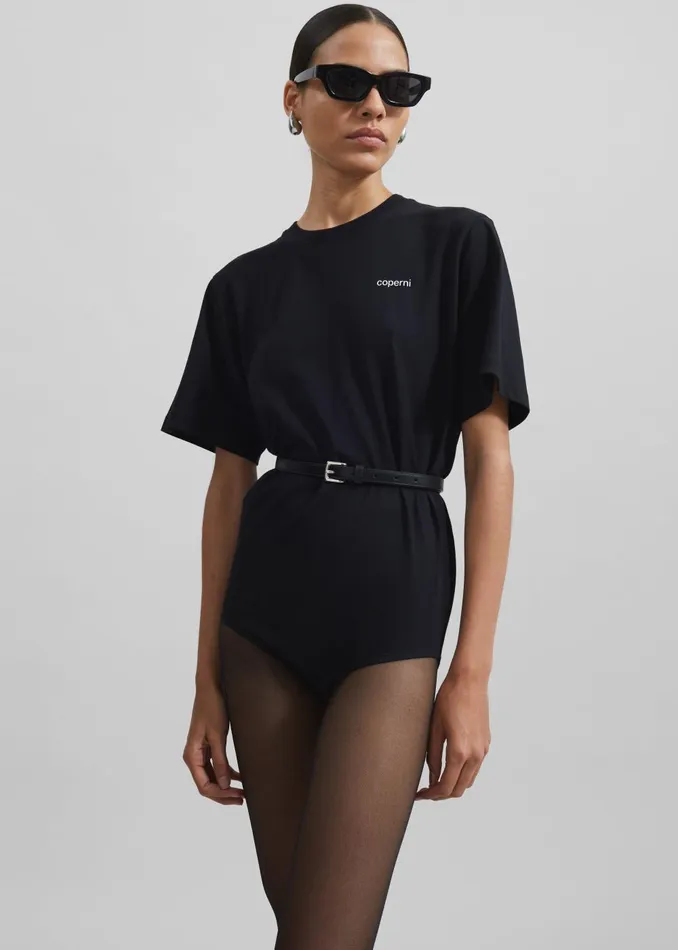 Women Coperni TShirt Bodysuit 8211 Black The Frankie Shop Tops