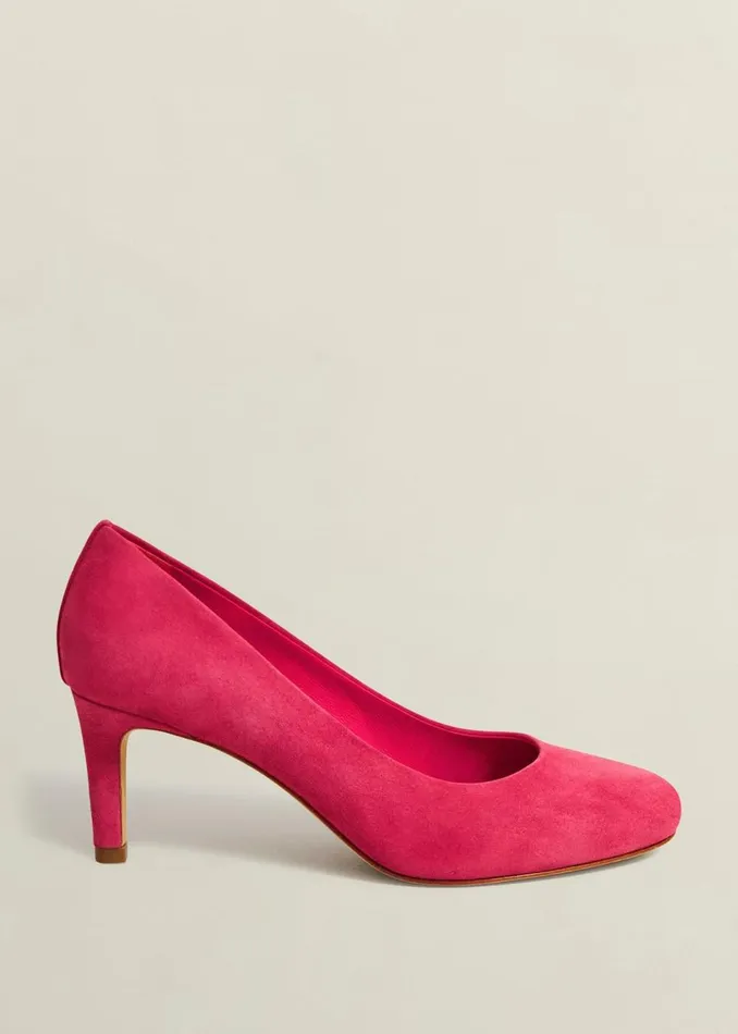 Women Court Shoes Hobbs Lizzie Suede Court Shoes Zinnia Pink